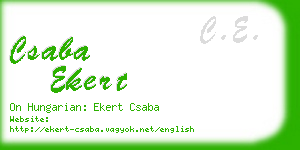 csaba ekert business card